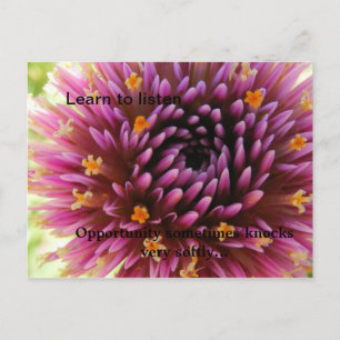 Carte Postale Learn to listen, Opportunity sometime...