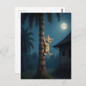 Carte Postale Learning to Climb – Cute Cat Moment (Devant / Derrière)
