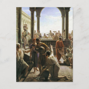 Carte Postale L'eau en vin (Noces de Cana) par Carl Bloch