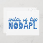 Carte Postale L'eau est la vie NODAPL (Devant / Derrière)