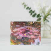Carte Postale L'Eau Lys Fleurs Jaunes Claude Monet (Debout devant)