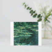 Carte Postale L'EAU MENSONNE EN ÉTANG VERT par Claude Monet (Debout devant)