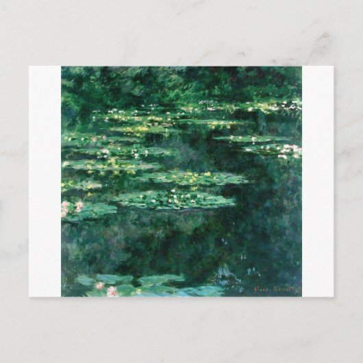 Carte Postale L'EAU MENSONNE EN ÉTANG VERT par Claude Monet (Devant)