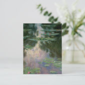 Carte Postale L'EAU MENSONNE EN ÉTANG VERT ROSE par Claude Monet (Debout devant)