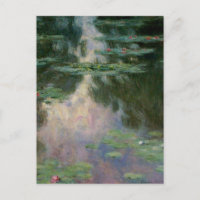 L'EAU MENSONNE EN ÉTANG VERT ROSE par Claude Monet