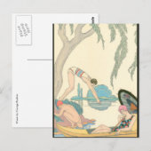 Carte Postale L'eau par George Barbier 1913 (Devant / Derrière)