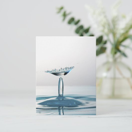 Carte Postale L'eau tombe en collision pour former un parapluie (Debout devant)