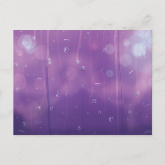 Carte Postale L'eau tombe sur une fenêtre. (Devant)