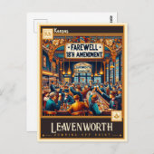 Carte Postale Leavenworth, Kansas | VINTAGE (Devant / Derrière)