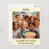 Carte Postale Leaver de l'école primaire de l'enfant Classe de (Devant / Derrière)