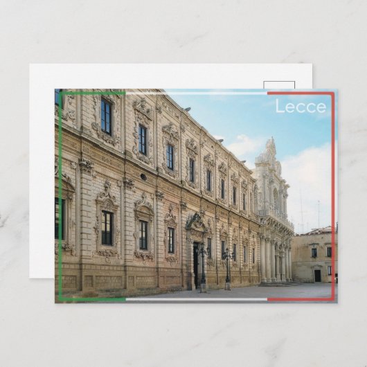 Carte Postale Lecce - Italie (Devant / Derrière)