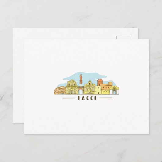 Carte Postale Lecce Skyline (Devant / Derrière)