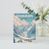 Carte Postale Lech am Arlberg Autriche Illustration Travel Art (Debout devant)