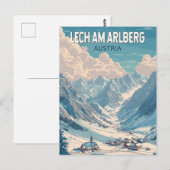 Carte Postale Lech am Arlberg Autriche Illustration Travel Art (Devant / Derrière)