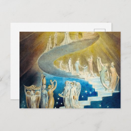 Carte Postale L'échelle de Jacob par William Blake (Devant / Derrière)