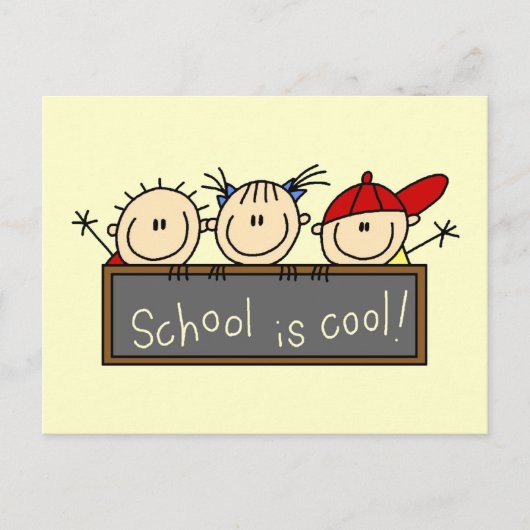 Carte Postale L'école c'est cool (Devant)