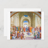 Carte Postale L'école d'Athènes, Raphael (Devant / Derrière)