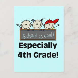Carte Postale L'école de 4e année est des T-shirts et cadeaux Co