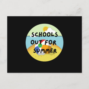 Carte Postale l'école est ouverte pour l'été