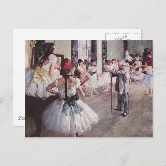 Carte Postale Leçon de ballet Edgar Degas (Devant / Derrière)