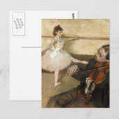 Carte Postale Leçon de danse - Edgar Degas (Devant / Derrière)