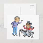 Carte Postale Leçon de piano (Devant / Derrière)