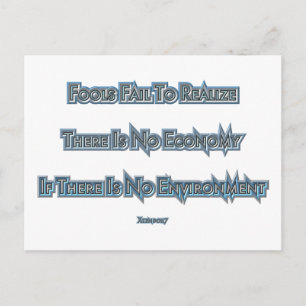 Carte Postale L'économie contre l'environnement