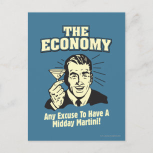 Carte Postale L'économie : Martini de midi