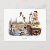 Carte Postale Leçons de natation (Devant)