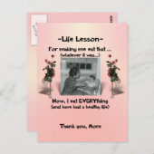 Carte Postale Leçons de vie #3 (Devant / Derrière)