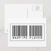 Carte Postale Lecteur Bagpipe Barcode (Devant / Derrière)