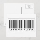 Carte Postale Lecteur Clavier Code Barres (Devant / Derrière)