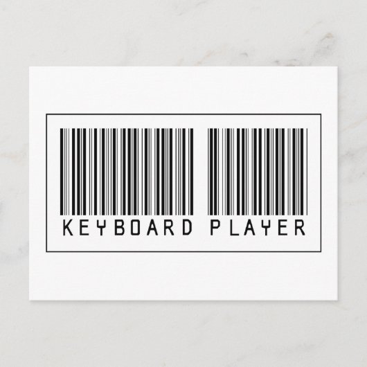 Carte Postale Lecteur Clavier Code Barres (Devant)