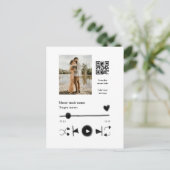 Carte Postale Lecteur de musique couple personnalisé code q r te (Debout devant)