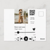 Carte Postale Lecteur de musique couple personnalisé code q r te (Dos)