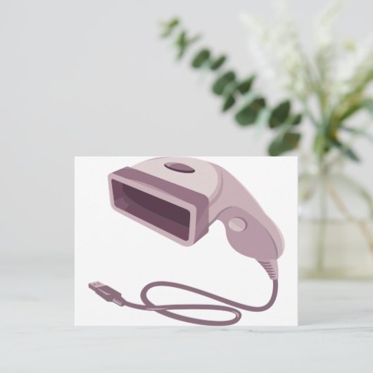 Carte Postale lecteur de scanner de code-barres câble usb (Debout devant)
