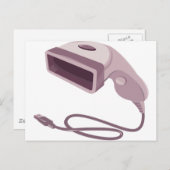 Carte Postale lecteur de scanner de code-barres câble usb (Devant / Derrière)