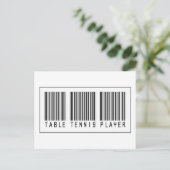 Carte Postale Lecteur de tennis de table Barcode (Debout devant)