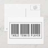 Carte Postale Lecteur de tennis de table Barcode (Devant / Derrière)