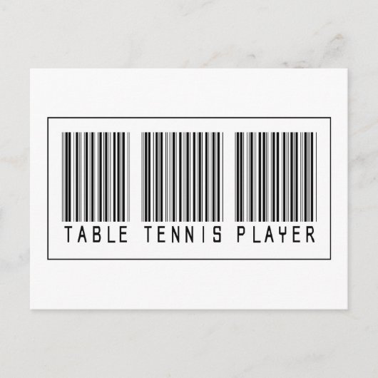 Carte Postale Lecteur de tennis de table Barcode (Devant)