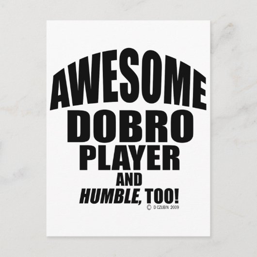 Carte Postale Lecteur Dobro (Devant)