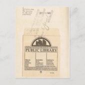 Carte Postale Lecteur, Lecteur, Ex Library Checkout Card (Devant)