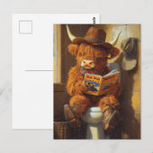 Carte Postale Lecteur solitaire | La réflexion d'un cowboy (Devant / Derrière)