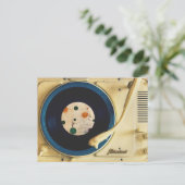 Carte Postale Lecteur vintage (Debout devant)