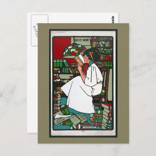 Carte Postale Lecture (Devant / Derrière)