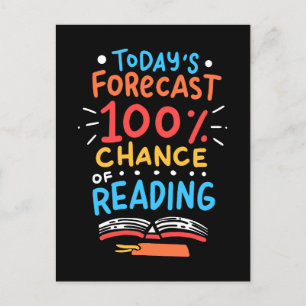 Carte Postale Lecture - 100% de Chance de Lecture