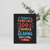Carte Postale Lecture - 100% de Chance de Lecture (Debout devant)