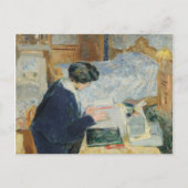 Carte Postale Lecture À Côté De Son Lit (Devant)