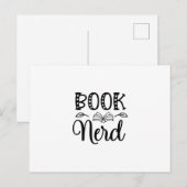 Carte Postale Lecture Art Book Nerd (Devant / Derrière)