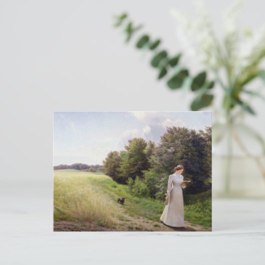 Carte Postale Lecture blanche (Debout devant)